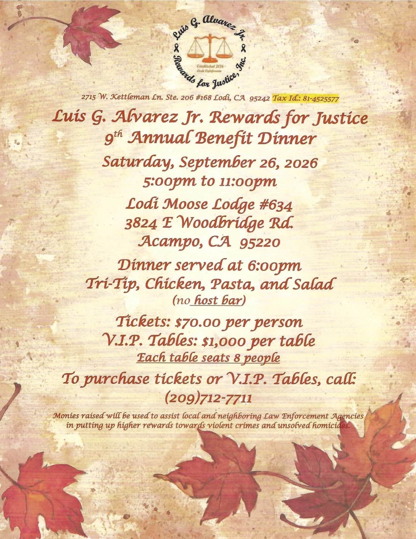 9th Annual Benefit Dinner